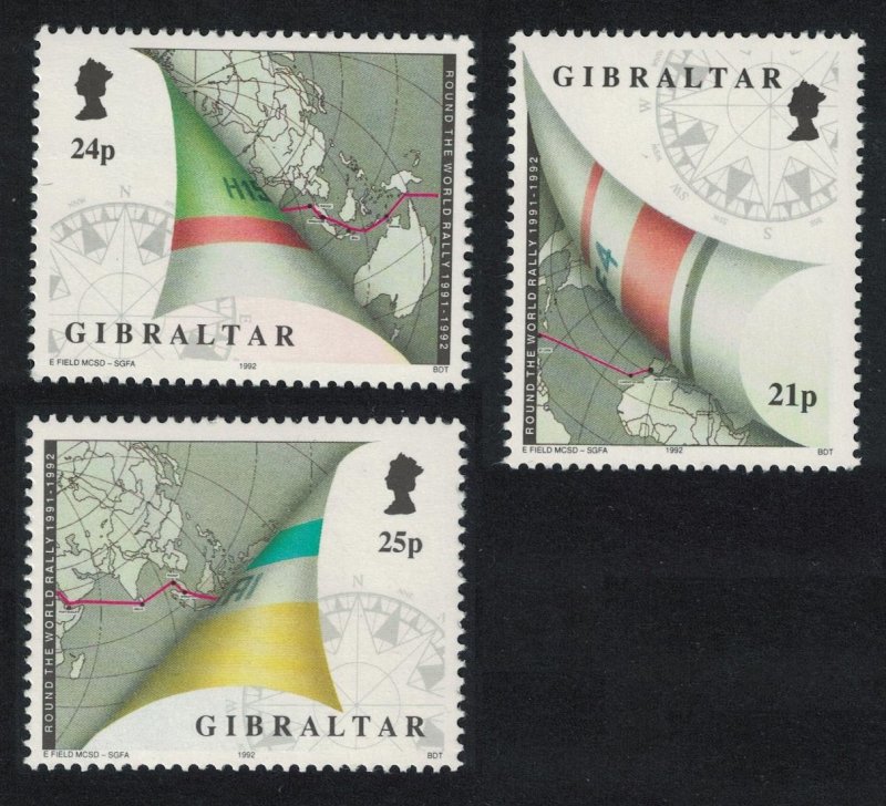 Gibraltar Round the World Yacht Rally 3v SG#678-680 SC#614-616