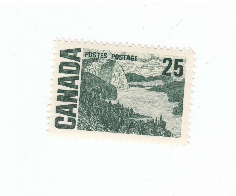 CANADA  # 465ii  VF-MNH  25cts 1971 SOLEMN LAND HB/DEX SLATE GREEN CAT VALUE $25