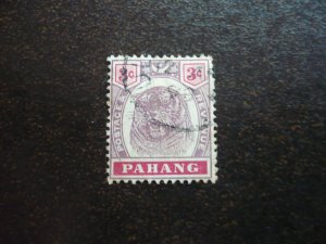 Stamps - Pahang - Scott# 14 - Used Part Set of 1 Stamp
