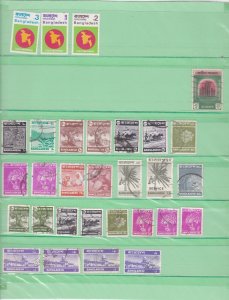 bangladesh stamps on album pages  ref 13247