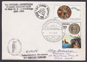 POLAND ANTARCTIC EXPEDITION 1983 ship cover - Penguin cachets etc..........a2993