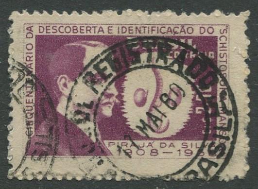 Brazil - Scott 903 - Dr Paraja De Silva - 1959 - Used- Single 2.50cr Stamp