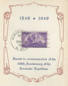 898 3c CORONADO EXPEDITION 1940 - Clarence Reid maxicard