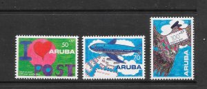 ARUBA -  CLEARANCE #B29-31  POSTAL SERVCES  MNH