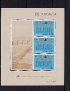 Portugal Azores  #344a  MNH 1984  Europa  sheet  bridge