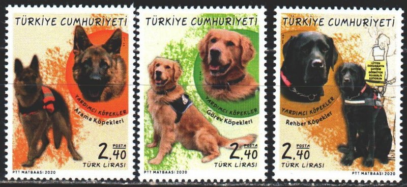 Turkey. 2020. 4565-67. Dogs. MNH.