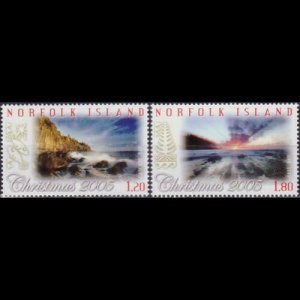 NORFOLK IS. 2005 - Scott# 861-2 Bay Scenes $1.2-1.8 NH