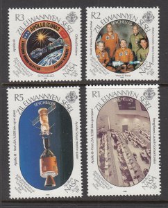 Seychelles Zil Elwannyen Sesel 154-157 Anniversary Moon Landing MNH VF