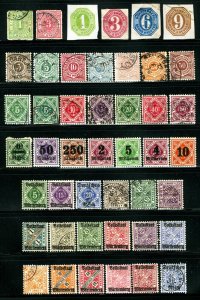 Wurttemberg German States #47 / #0179 1869-1920 Assorted Early Issues, Officials