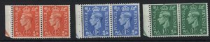 GB 1951 Booklet panes of 2 perf I½v at base fine mint av perfs, 1d good perfs