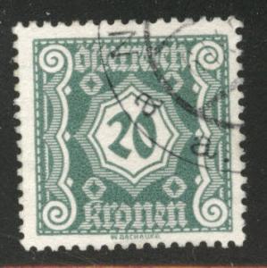 Austria Scott J110 Used 1922 postage due