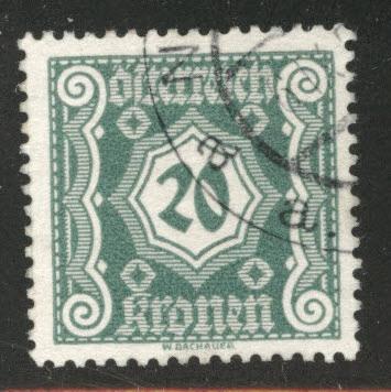 Austria Scott J110 Used 1922 postage due