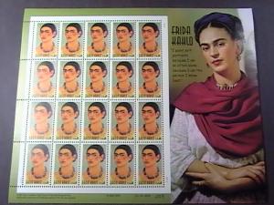 U.S.# 3509-MINT/NEVER HINGED--PANE OF 20---FRIDA KAHLO/PAINTER---2001