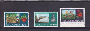 LI03 Iceland 1972 Greenhouses mint stamps selection