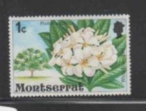 MONTSERRAT #340 1946 1c FLOWER MINT VF NH O.G