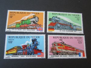 French Niger 1975 Sc 312-5 Train set MNH