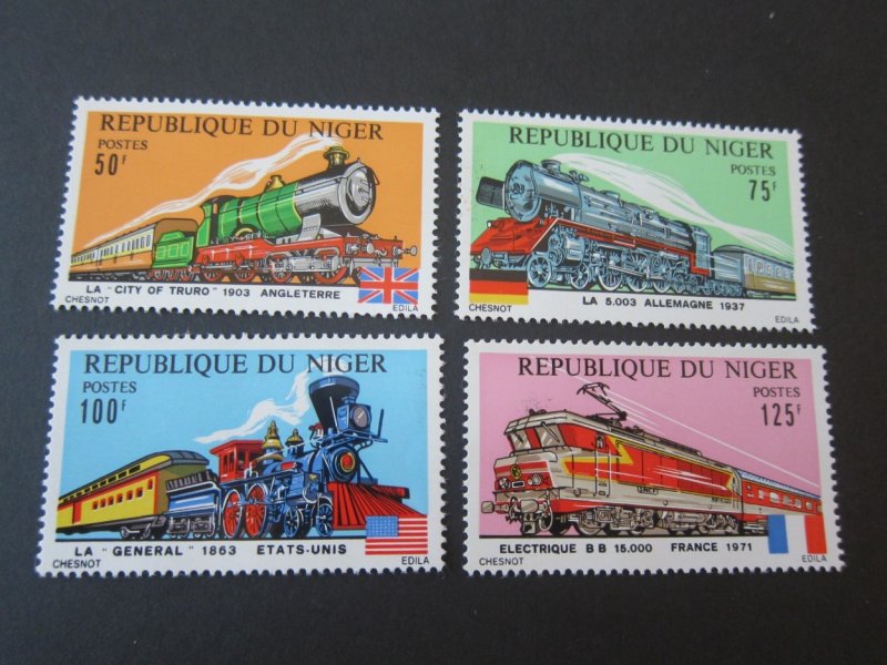 French Niger 1975 Sc 312-5 Train set MNH