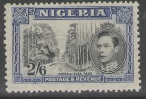 NIGERIA SG58 1938 2/6 BLACK & BLUE MTD MINT