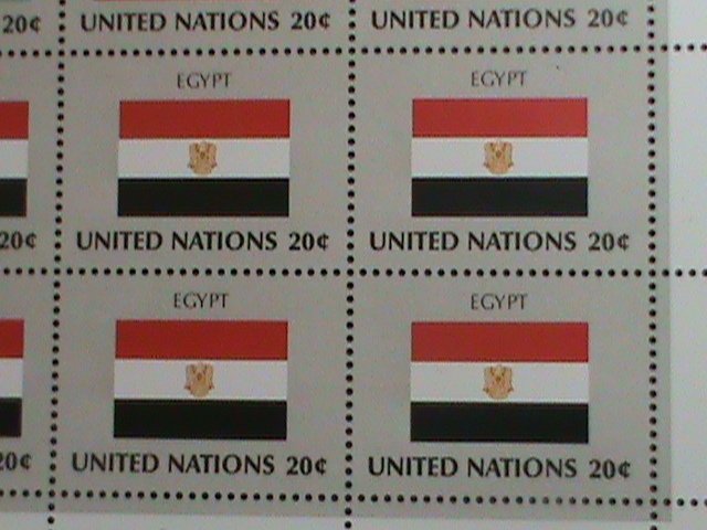 ​UNITED NATION-1981 SC#358-361 -FLAGS SERIES MNH FULL SHEET- VERY FINE