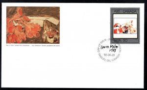 1419 Scott, FDC, Canada, Masterpieces of Canada Art, 50c, 1992, Jun 29