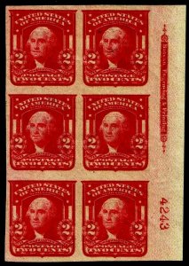 US.# 320 .02c  2ND. BUREAU ISSUES OF 1906 - PB-6 OGLH - XF - CV$200.00 (ESP#330)