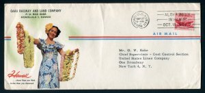 1954 Oahu Railway & Land Company - Honolulu, Hawaii to New York, NY