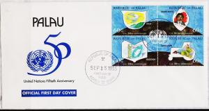 Palau. 1995 FDC. Block of 4. S.G.922/925. Fine Used