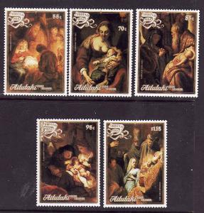 Aitutaki-SC#423-7 unused NH set-Christmas-1988-