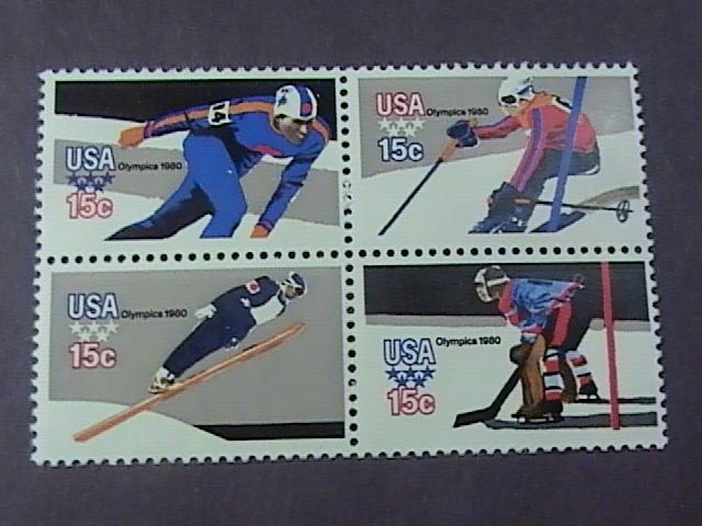 U.S.# 1795a-1798a(1798Ac)-MINT/NH-- BLOCK OF 4---perf 11---1980 OLYMPICS--1980