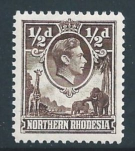 Northern Rhodesia #26 NH 1/2p King George VI Defin.