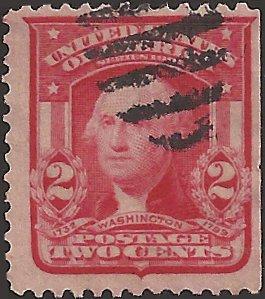 # 319Fj Carmine Rose Used George Washington Type II