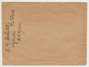 KUT (BRITISH) 1941 TORORO TO USA,CENSOR COVER (H/S2 #1 CODE-D) (SEE BELOW