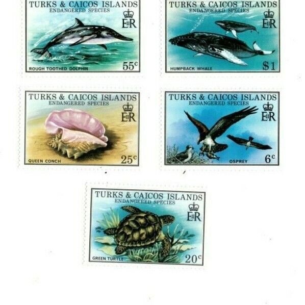 Turks and Caicos -1979 - Endangered Species - Set of Five - MNH (Scott#380-4)