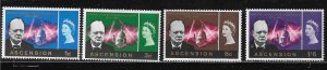 Ascension 1966 Churchill Memorial issue Sc 96-99 MNH A2422