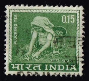 India #412 Tea Picking; used (0.25)