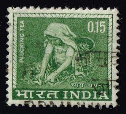 India #412 Tea Picking; used (0.25)