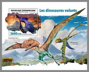 CENTRALAFRICA 2023 MNH Flying Dinosaurs S/S I #612b1