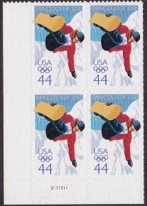 4436 Winter Olympics Plate Block MNH