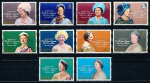 Queen Mother 80th Birthday 1980 Collection - Group of 10 MNH