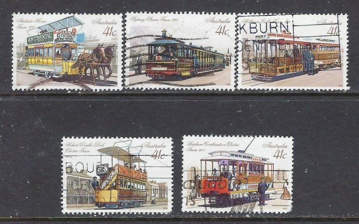 Australia 1154-58 Used 1989 Street Cars (ap8409)