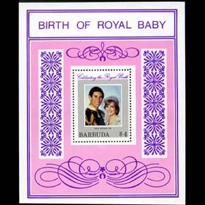 BARBUDA 1981 - Scott# 535 S/S Royal Baby NH