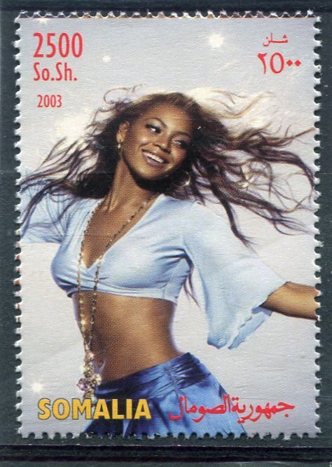 Somalia 2003 BEYONCE KNOWLES American Singer Set 1 value Perforated Mint (NH)