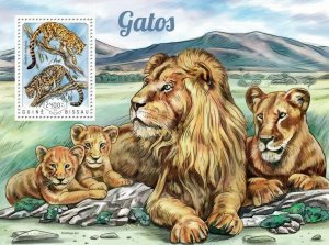 GUINEA-BISSAU  2014 MNH. CATS  |  Y&T Code: 1018  |  Michel Code: 7431 / Bl.1298