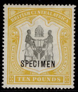 NYASALAND - BCA QV SG52s, $10 black & yellow, M MINT. Cat £350.