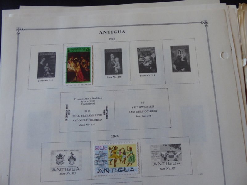 Antigua 1921-1985 Stamp Collection on Scott International Pages