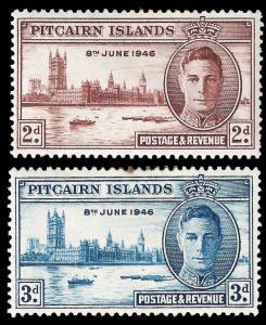 Pitcairn Islands 1946 Sc 9-10 MH