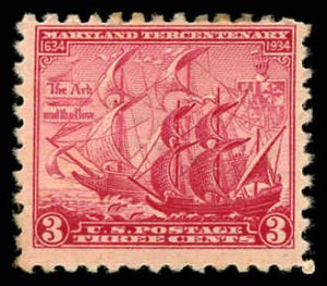 US Sc 736 F/MH - 1934 3¢ Maryland Tercentenary