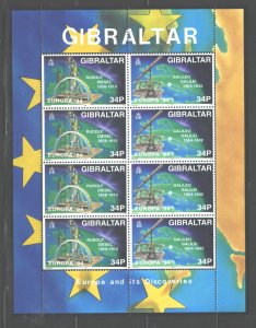 GIBRALTAR,1994 #654a-656a, MNH; PAIR=$2.75; BLOCS=$$15.00