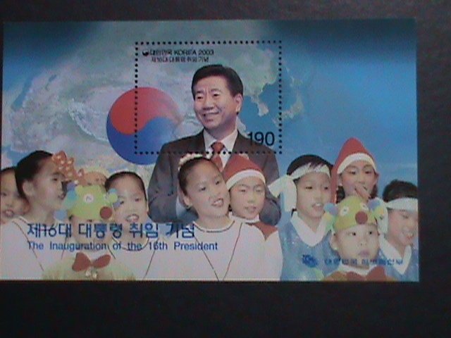 ​KOREA-2003 SC#2218a  PRES. ROH MOO HYUN- INAUGURATION MNH S/S-VERY FINE