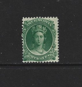 NOVA SCOTIA - #11 - 8 1/2c QUEEN VICTORIA MINT STAMP (1860) MH